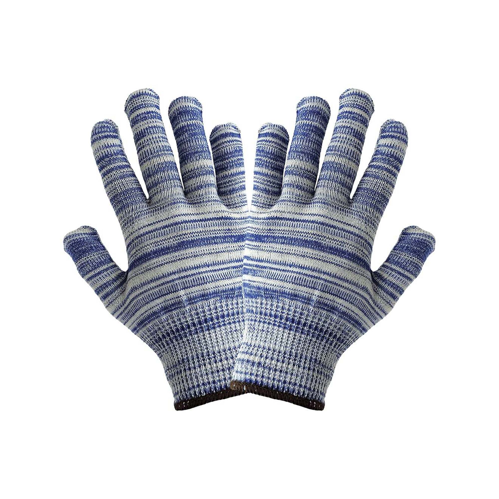 Global Glove 13ga Cotton/Polyester/Spandex Roper-Style Gloves - 12 Pairs